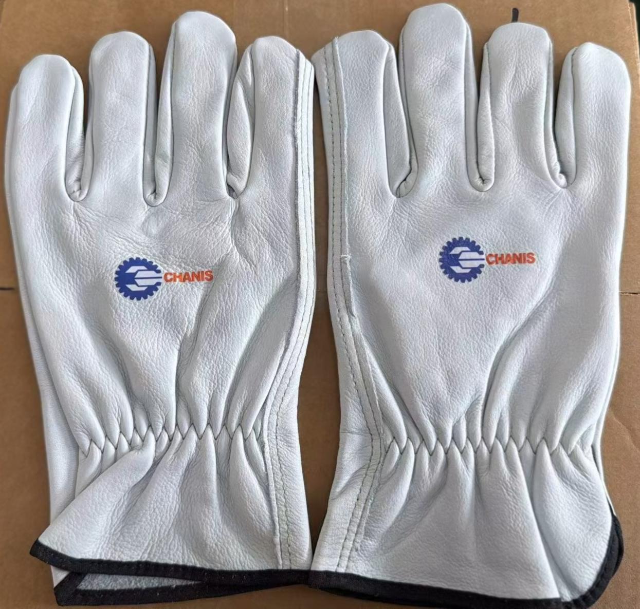 "12"pair of leather working gloves