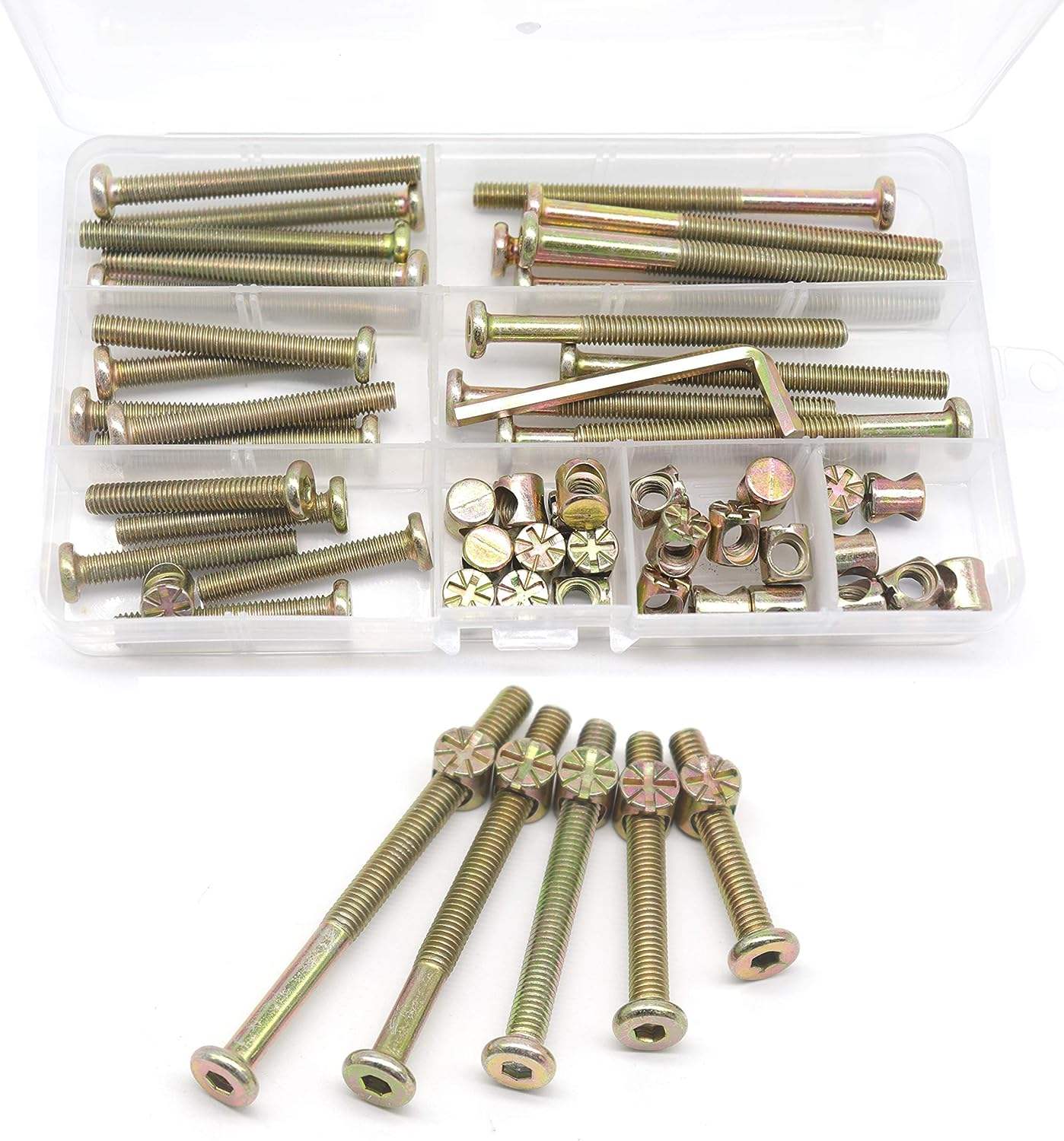 82 pcs hexagon flat head screw with nut-1