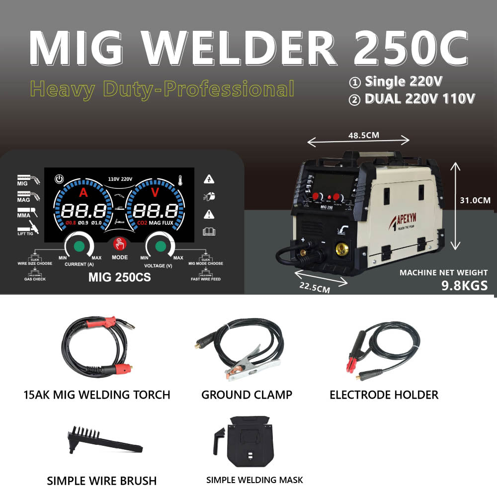 MIG250C (200A) welding machine-3