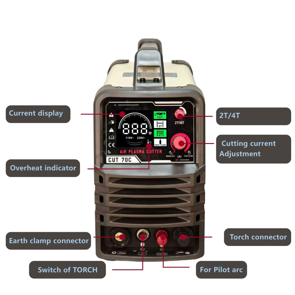 CUT-70 Small Desktop Heavy-Duty Single-Phase Inverter Air 3in1 Plasma Cutter