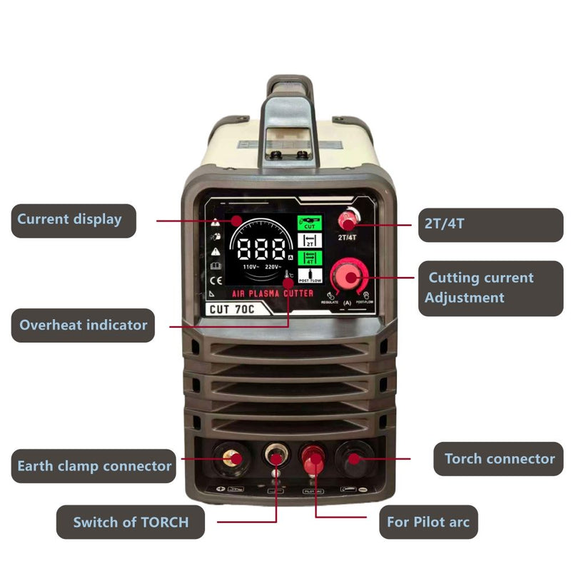 CUT-70 Small Desktop Heavy-Duty Single-Phase Inverter Air 3in1 Plasma Cutter-1