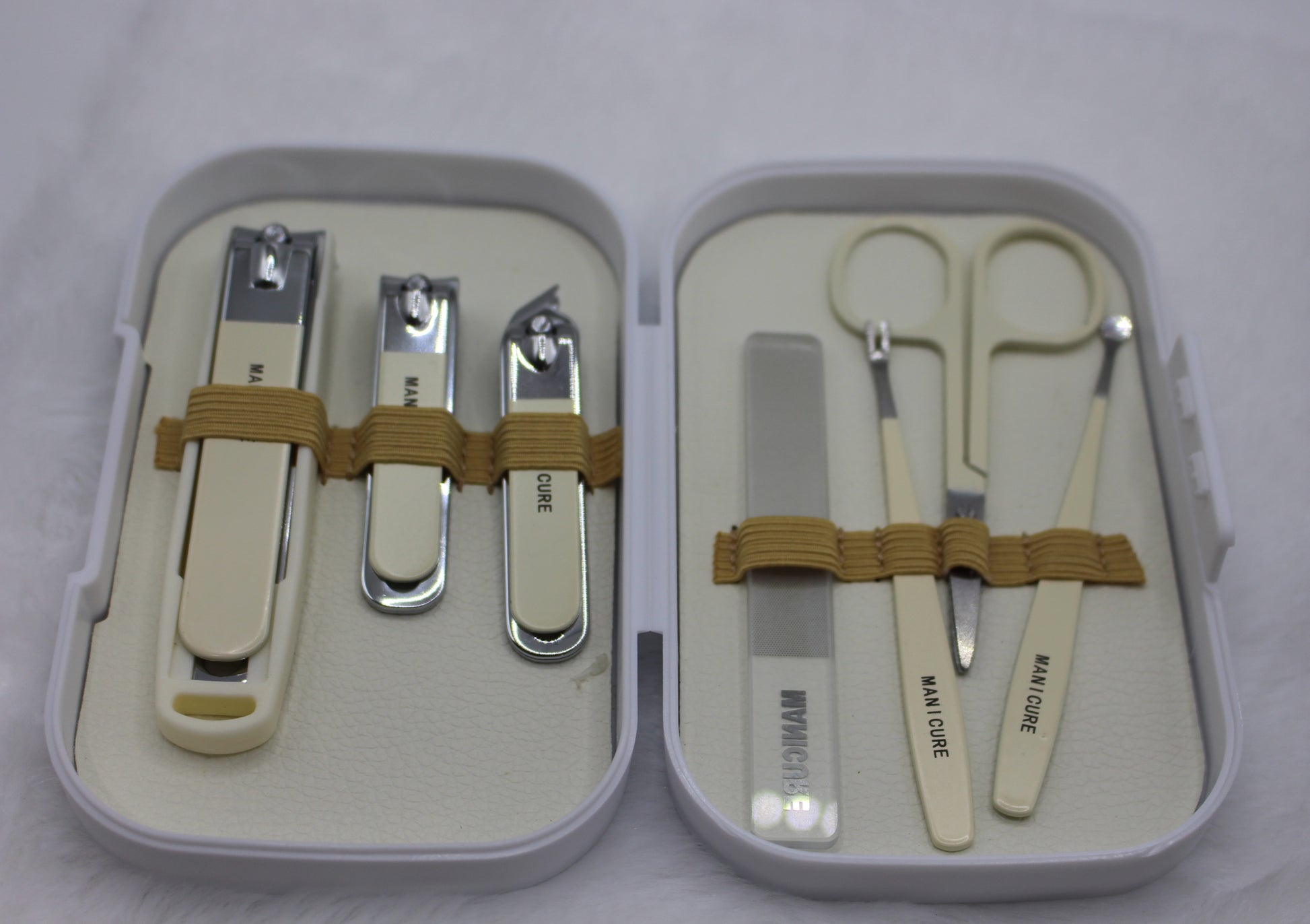 7 in 1 White Portable Luxury Manicure Pedicure Set-4