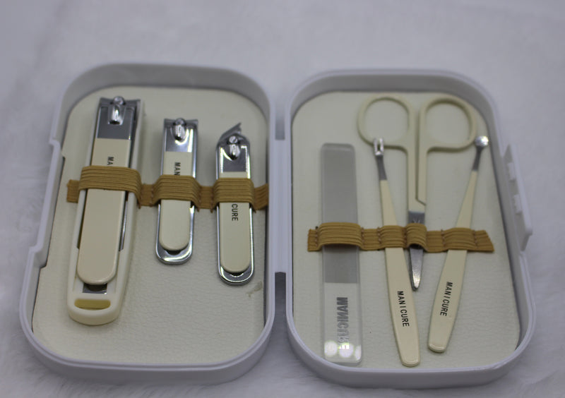7 in 1 White Portable Luxury Manicure Pedicure Set-4