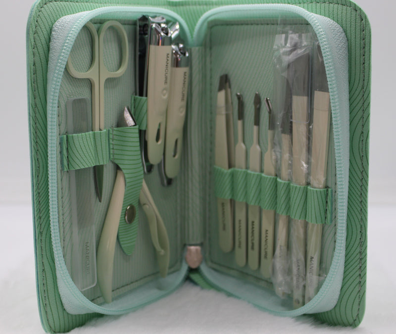 12PCS Durable Portable Manicure Pedicure Kit-3