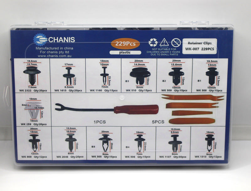 229 pcs universal mixed car plastic clips-2