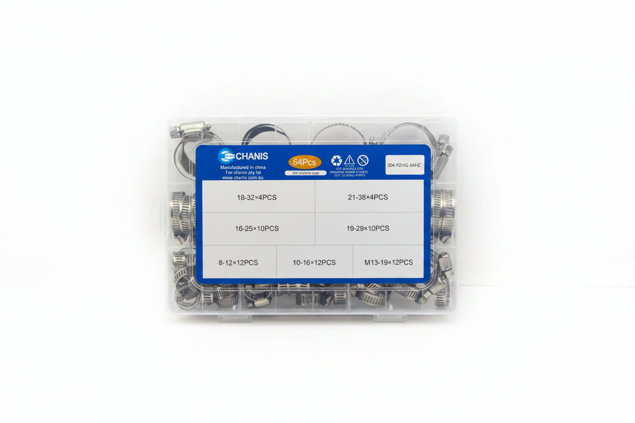 64 pcs single bolt hose clamp kit