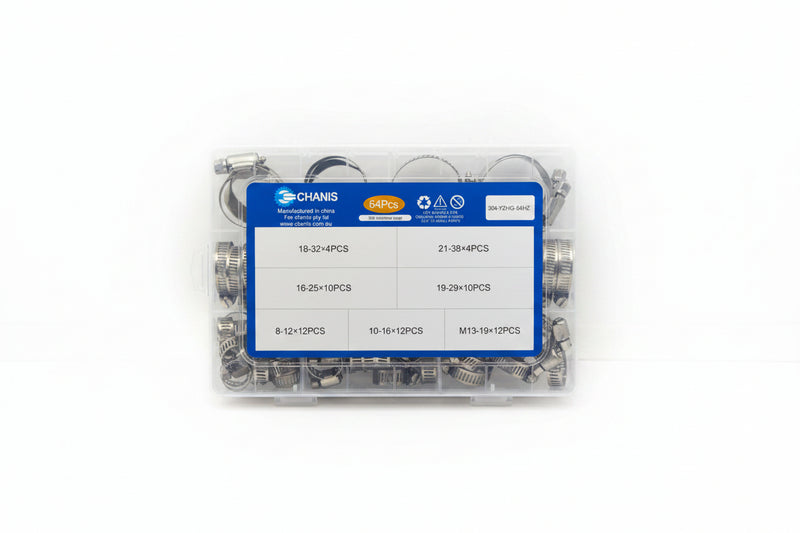 64 pcs single bolt hose clamp kit-2