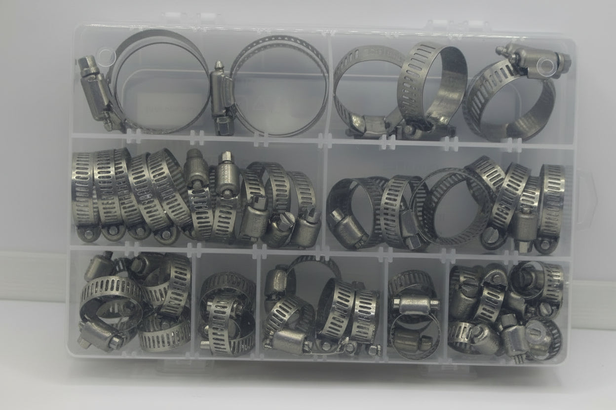 64 pcs single bolt hose clamp kit-3