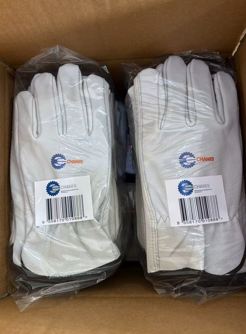 "12"pair of leather working gloves-4